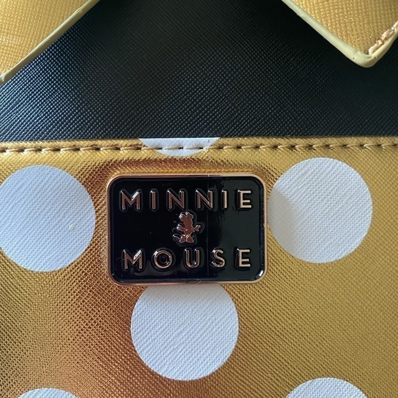 NWT-MINNIE MOUSE BACKPACK-GOLD AND BLACK
